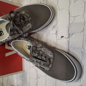Vans Era Bandana low pewter Grey sneakers sz 9.5